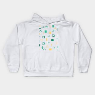 Icon symbol left right arrow square call yellow cream green Kids Hoodie